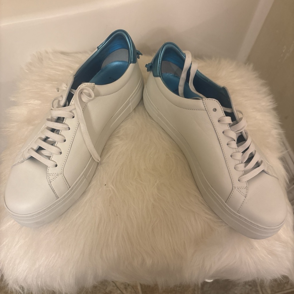 Givenchy White Sneakers with Blue Accents